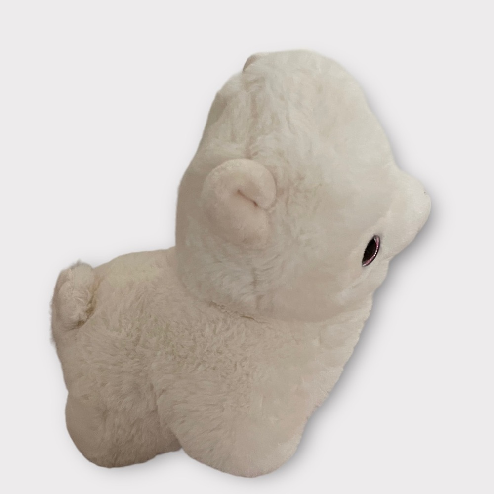 Keel Toys Alpaca Llama Soft Toy Plush Cuddly Animal White Pink Eyes Age 1+ Years - Picture 3 of 12